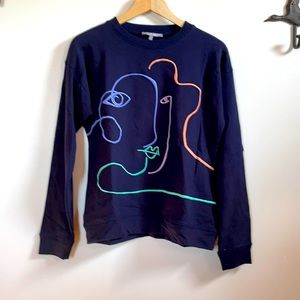 Embroidered Face Sweater